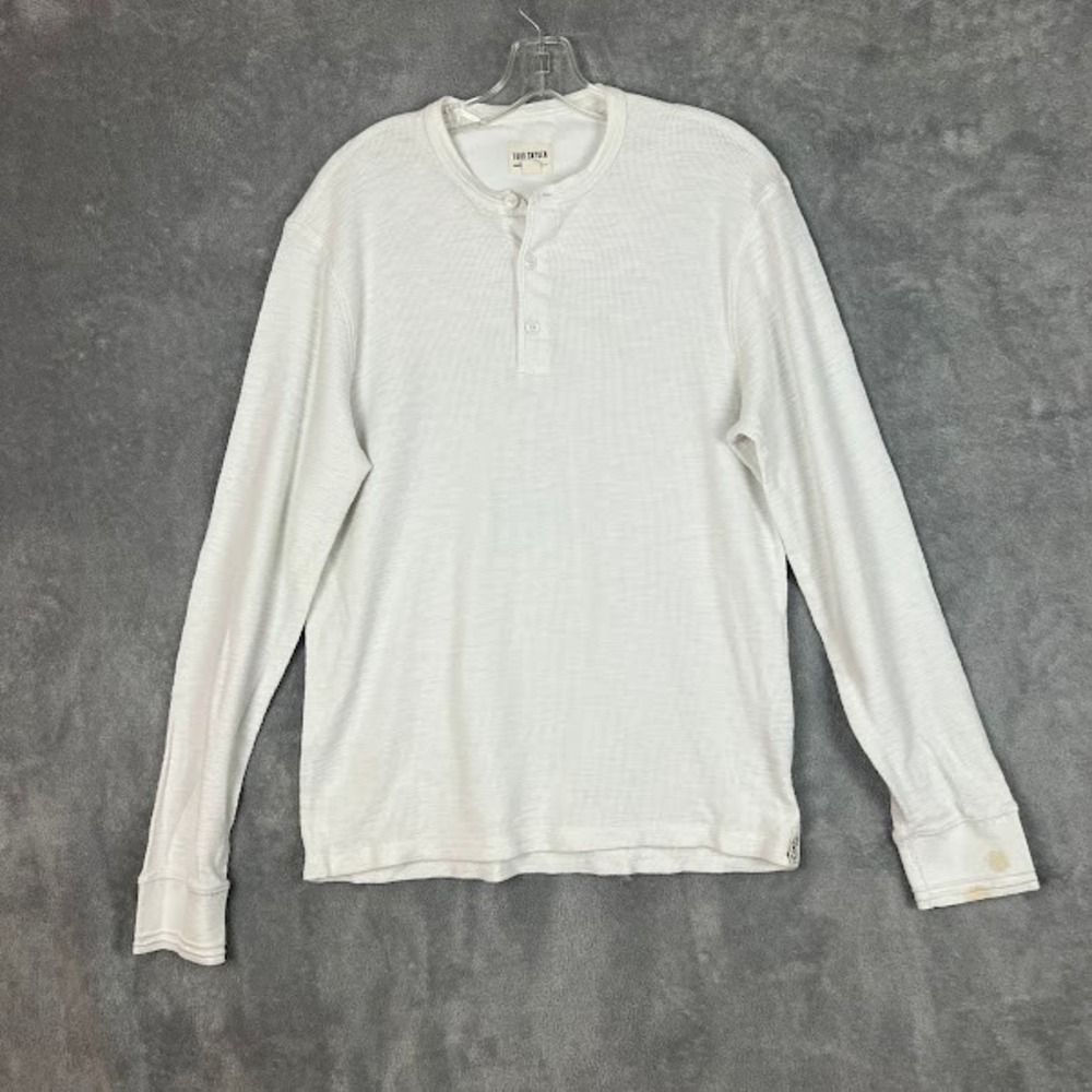 Todd Snyder Long Sleeve Henley Shirt Mens M Waffle Knit Basics Classic Heritage